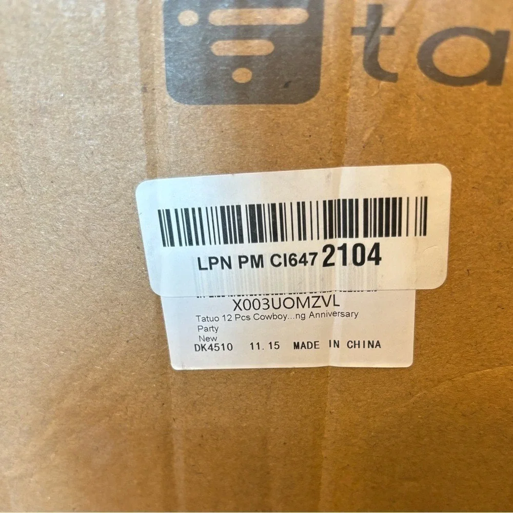 Tatuo 10 Brown Cowboy Boots Table No. Card Holders Weddings Parties Auctions NIB